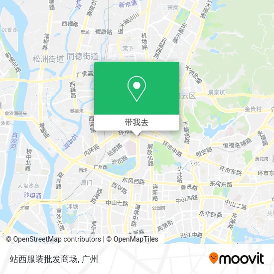 站西服装批发商场地图