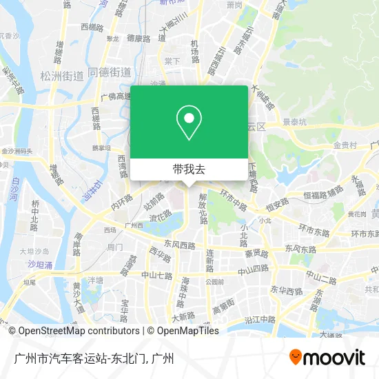 广州市汽车客运站-东北门地图