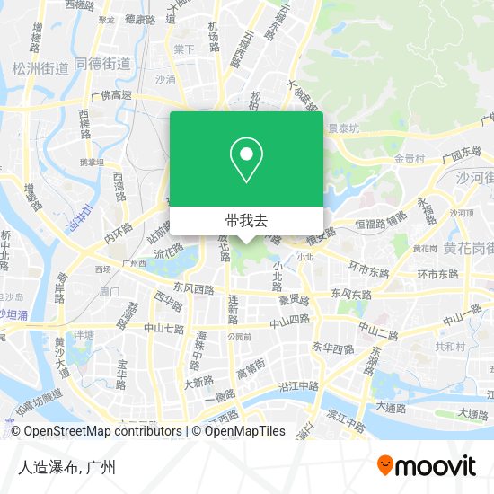 人造瀑布地图