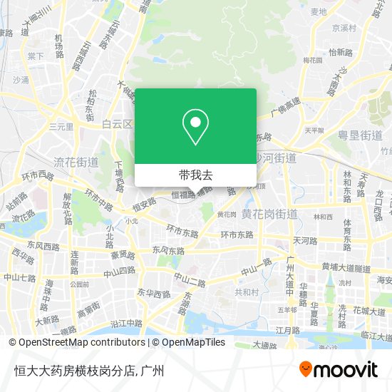 恒大大药房横枝岗分店地图