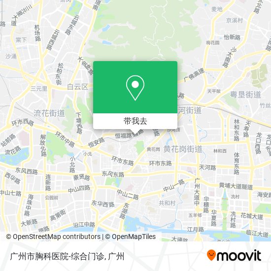 广州市胸科医院-综合门诊地图