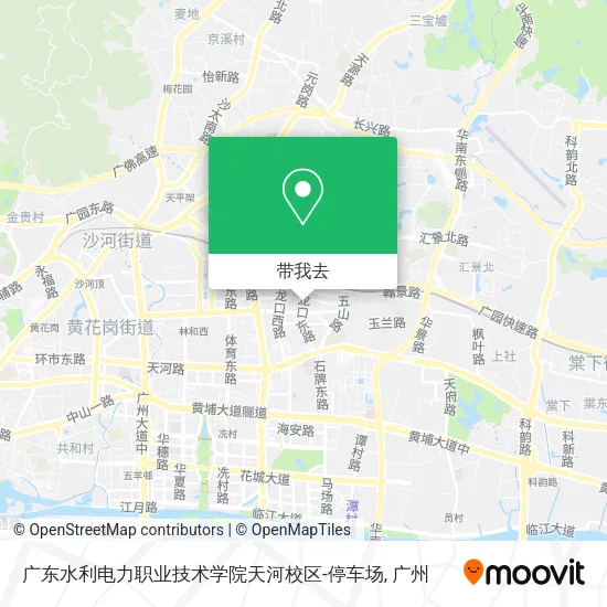广东水利电力职业技术学院天河校区-停车场地图