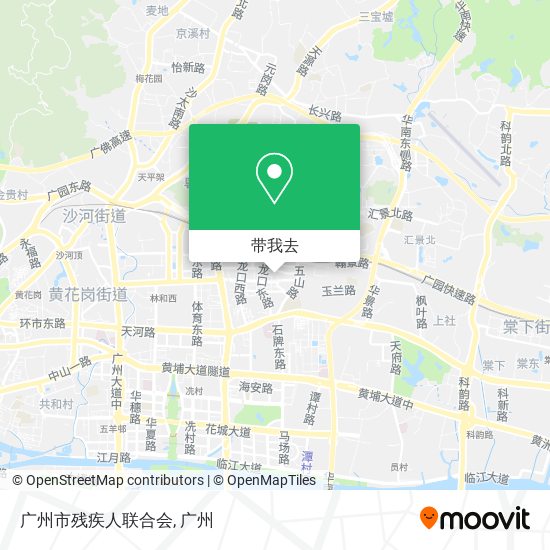 广州市残疾人联合会地图
