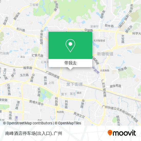 南峰酒店停车场(出入口)地图