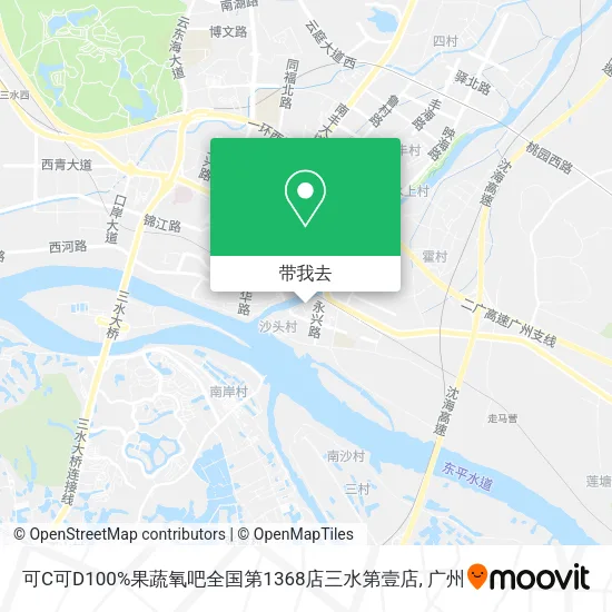 可C可D100%果蔬氧吧全国第1368店三水第壹店地图