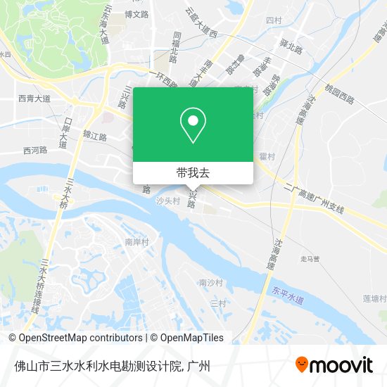 佛山市三水水利水电勘测设计院地图