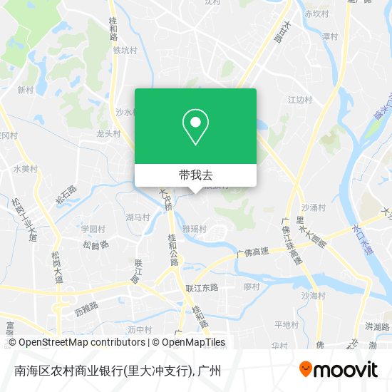 南海区农村商业银行(里大冲支行)地图