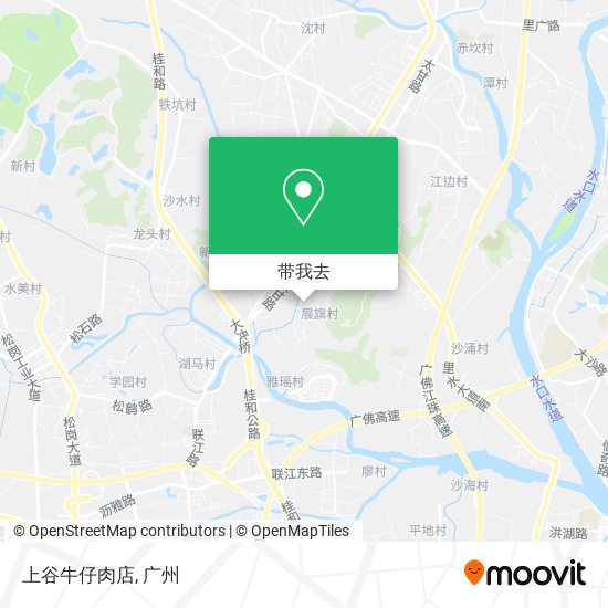 上谷牛仔肉店地图