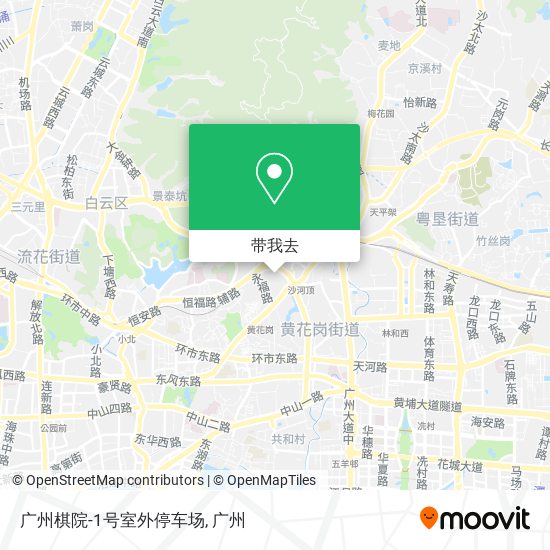 广州棋院-1号室外停车场地图