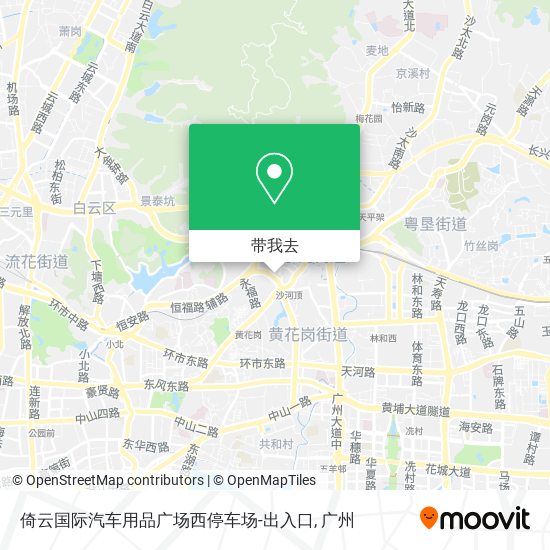 倚云国际汽车用品广场西停车场-出入口地图