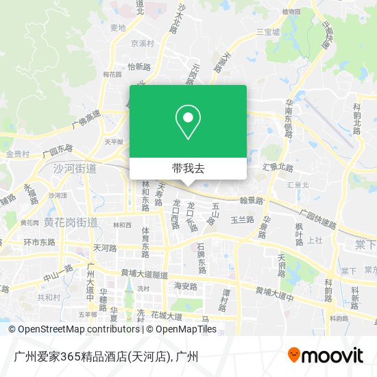 广州爱家365精品酒店(天河店)地图