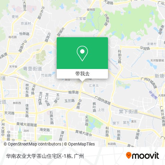 华南农业大学茶山住宅区-1栋地图