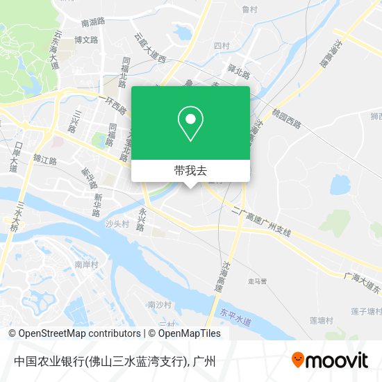 中国农业银行(佛山三水蓝湾支行)地图