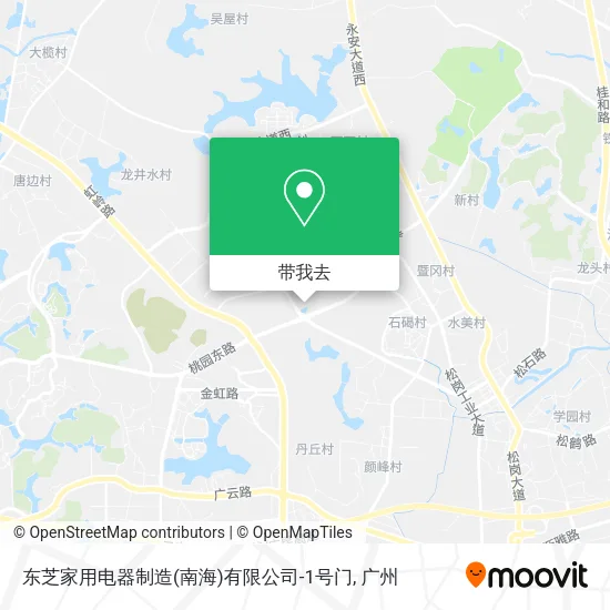 东芝家用电器制造(南海)有限公司-1号门地图