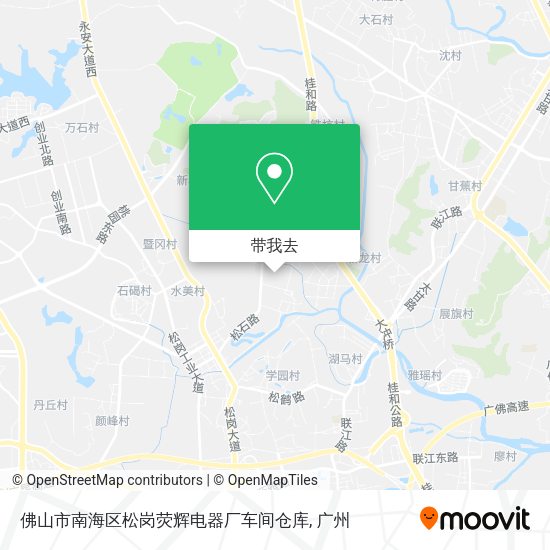 佛山市南海区松岗荧辉电器厂车间仓库地图