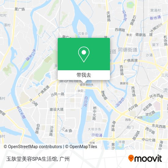 玉肤堂美容SPA生活馆地图