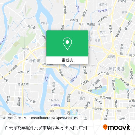 白云摩托车配件批发市场停车场-出入口地图
