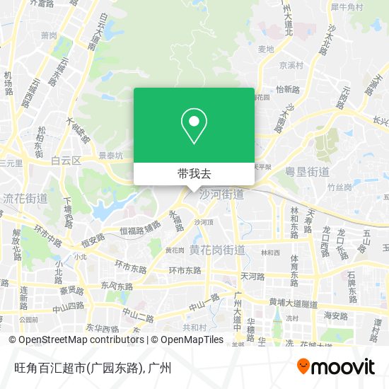 旺角百汇超市(广园东路)地图