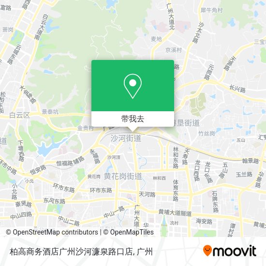 柏高商务酒店广州沙河濂泉路口店地图