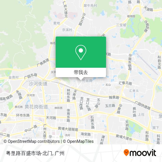 粤垦路百盛市场-北门地图