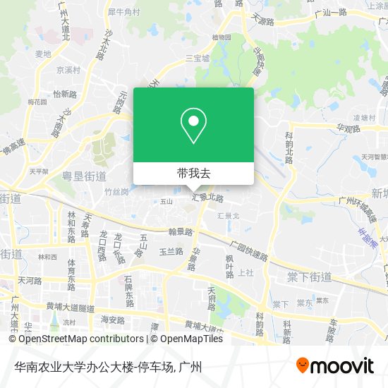 华南农业大学办公大楼-停车场地图
