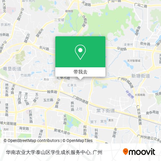 华南农业大学泰山区学生成长服务中心地图