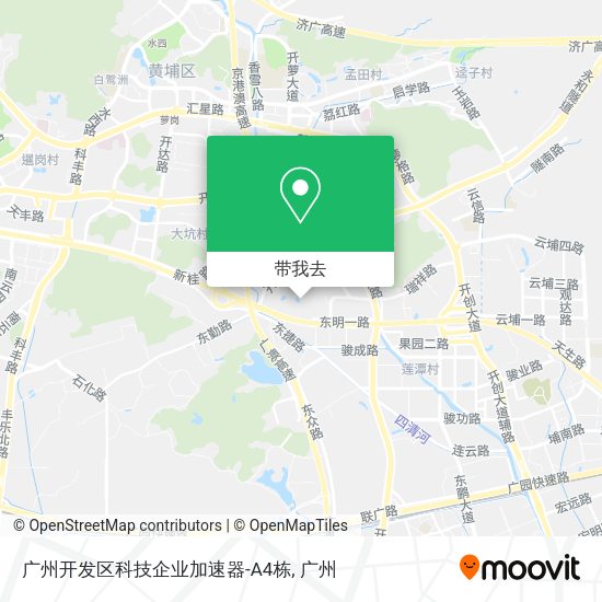 广州开发区科技企业加速器-A4栋地图