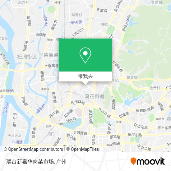 瑶台新嘉华肉菜市场地图