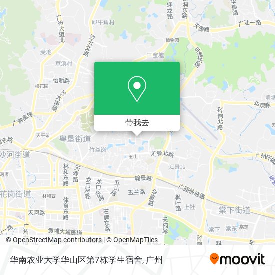 华南农业大学华山区第7栋学生宿舍地图