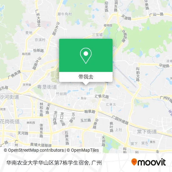 华南农业大学华山区第7栋学生宿舍地图