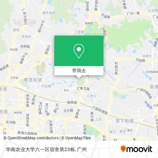 华南农业大学六一区宿舍第23栋地图