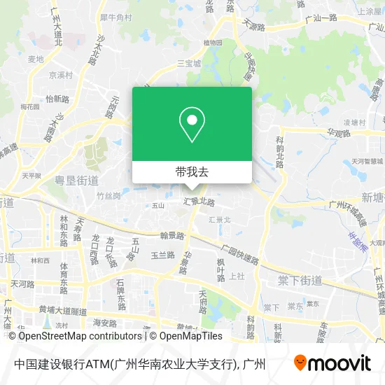 中国建设银行ATM(广州华南农业大学支行)地图