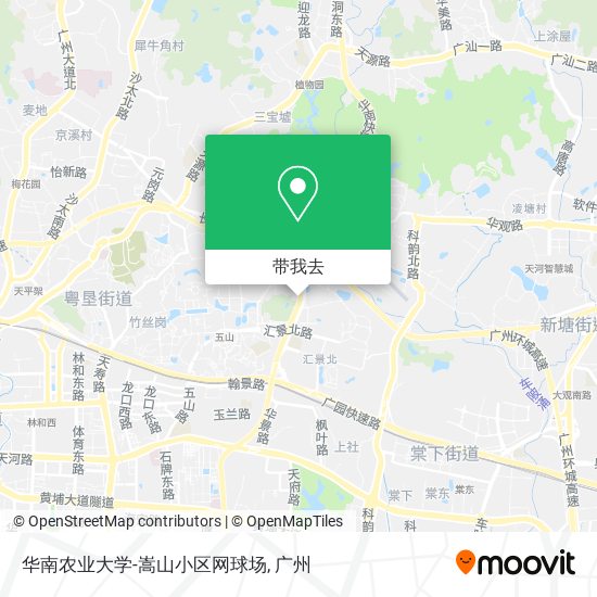 华南农业大学-嵩山小区网球场地图