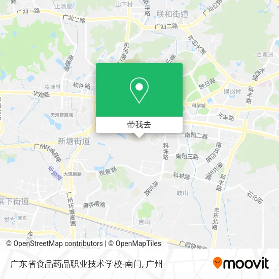 广东省食品药品职业技术学校-南门地图