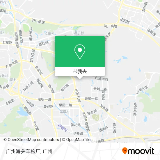 广州海关车检厂地图