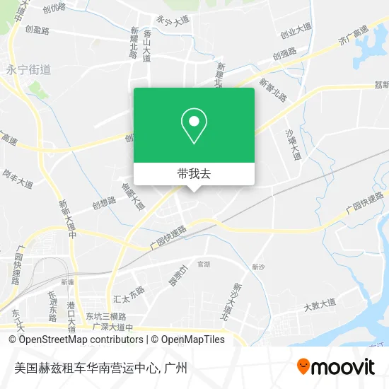 美国赫兹租车华南营运中心地图