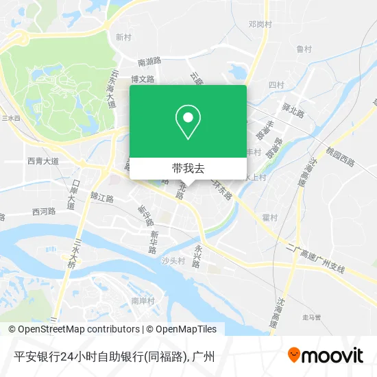 平安银行24小时自助银行(同福路)地图