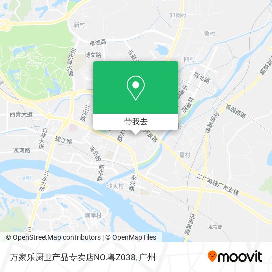 万家乐厨卫产品专卖店NO.粤Z038地图