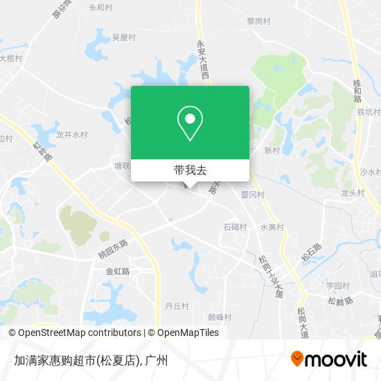 加满家惠购超市(松夏店)地图