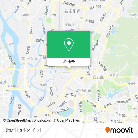 北站山顶小区地图