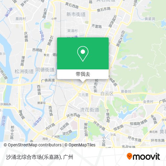 沙涌北综合市场(乐嘉路)地图