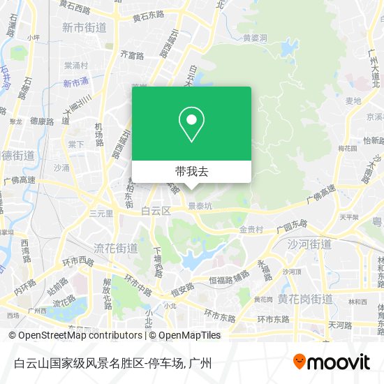 白云山国家级风景名胜区-停车场地图
