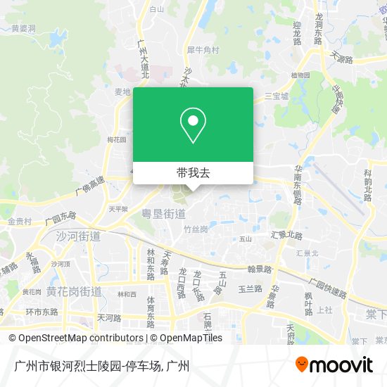 广州市银河烈士陵园-停车场地图