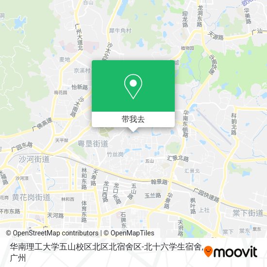华南理工大学五山校区北区北宿舍区-北十六学生宿舍地图