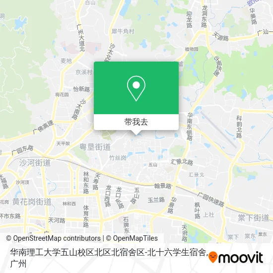 华南理工大学五山校区北区北宿舍区-北十六学生宿舍地图