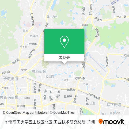 华南理工大学五山校区北区-工业技术研究总院地图