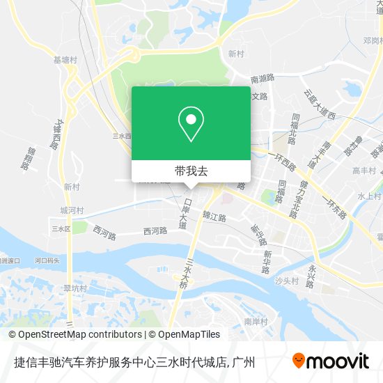 捷信丰驰汽车养护服务中心三水时代城店地图
