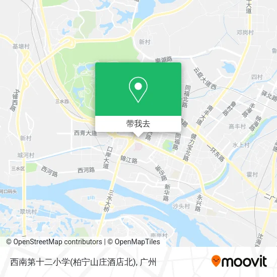 西南第十二小学(柏宁山庄酒店北)地图