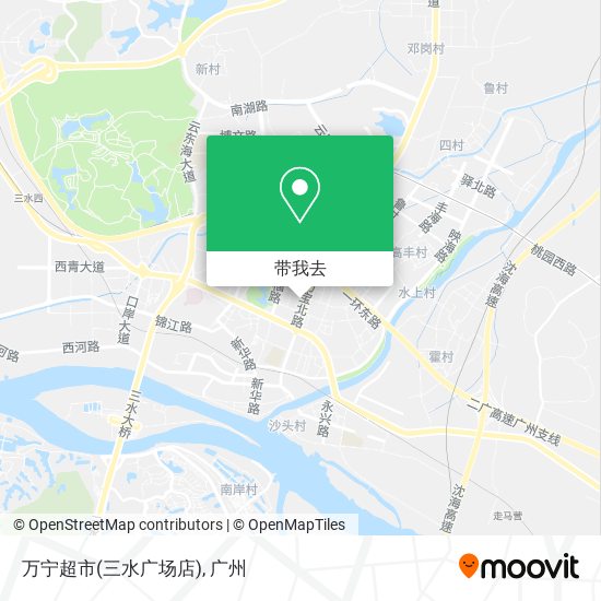 万宁超市(三水广场店)地图