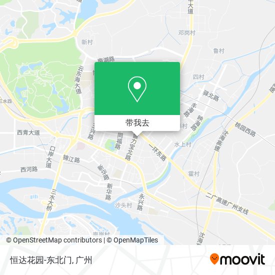 恒达花园-东北门地图
